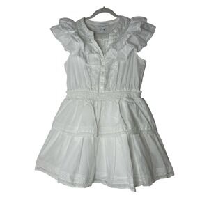 LoveShackFancy x Target Dress Women's Large Ruffle Tiered Mini Smocked Waist